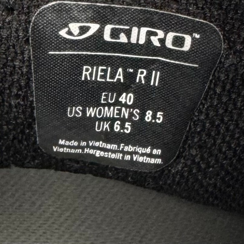 Giro Riela RII Cycling Shoes WOMENS Gray Blue Hook & Loop Close SIZE 8.5 - Picture 10 of 16